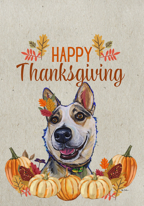 Australian Cattle Dog - Hippie Hound Studio Best of Breed Thanksgiving House and Garden Flag