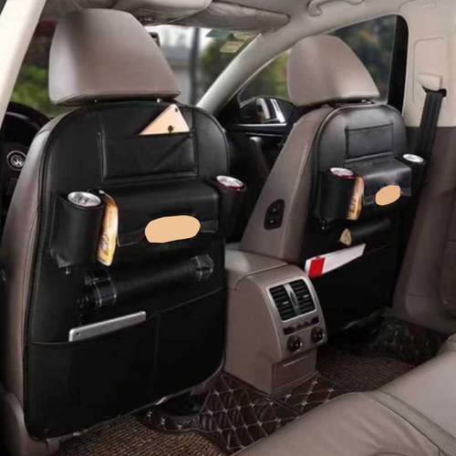 PVC Leather Car Back Seat Storage Bag MultiPocket Organizer Backseat and iPad Mini Holder