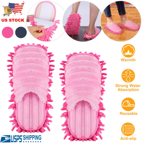 Mop Slippers Unisex Detachable Floor Mopping Shoes