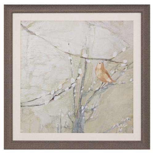 Budding Willow II Brown Framed Wall Art