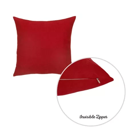 Farmhouse Square and Lumbar Solid Color Throw Pillow Covers Set