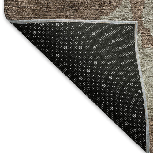 9' X 12' Beige Taupe And Brown Abstract Washable Area Rug With UV Protection