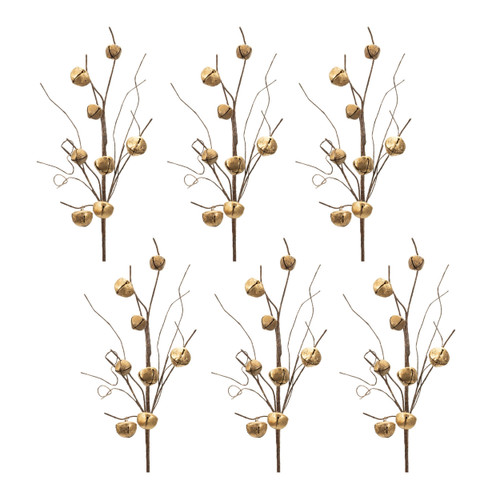 Set of Six 10" Gold Artificial