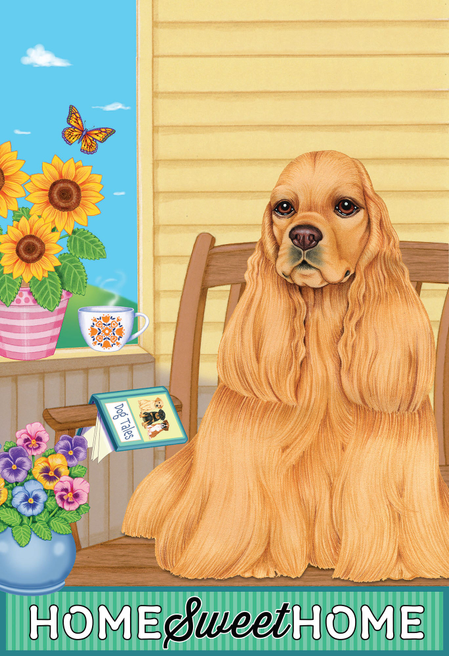 Cocker Spaniel - Tomoyo Pitcher Home Sweet Home Outdoor Flag