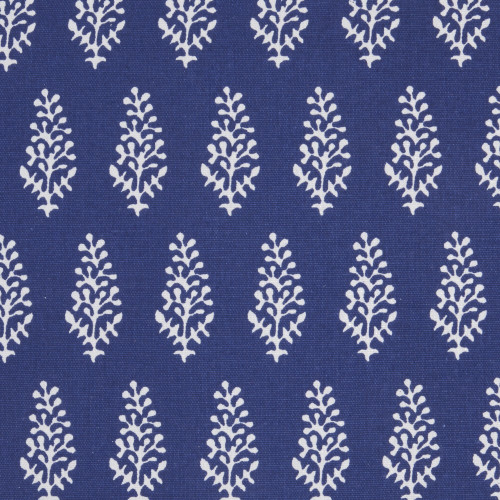 18" Navy and White Coral Reef Pattern Throw Pillow