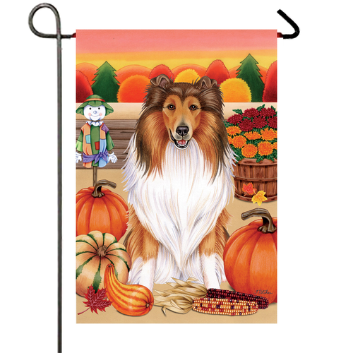 Collie - Best of Breed Autumn Harvest Garden Flag