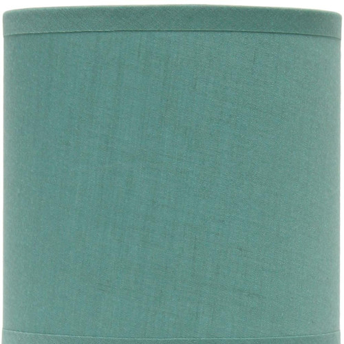 10" Sea Green Round Table Lamp With Drum Shade