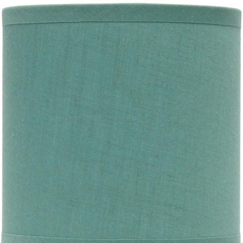 10" Sea Green Round Table Lamp With Drum Shade