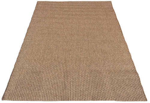 5x7 Outdoor Indoor Basket weave Brown Beige Patio Area Rug
