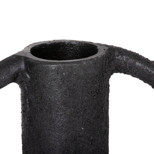 11" Black Aluminum Table Vase