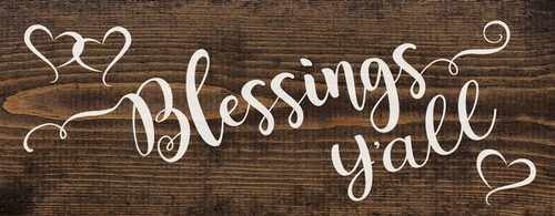 Blessings Y'all Wood Sign