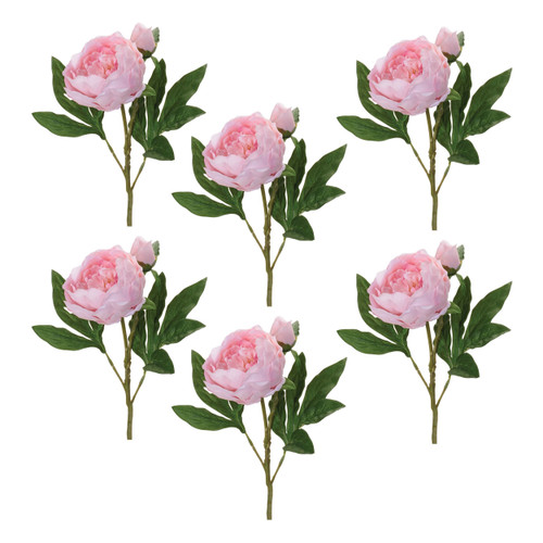 Set of Six 5" Pink Artificial