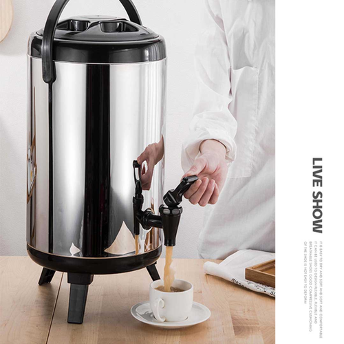 Portable Insulated Cold/Heat Coffee Tea Beer Barrel Brew Pot With Dispenser