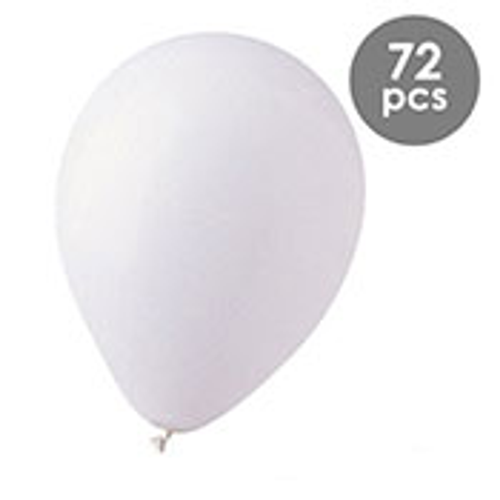 White Latex Balloons - 72 count