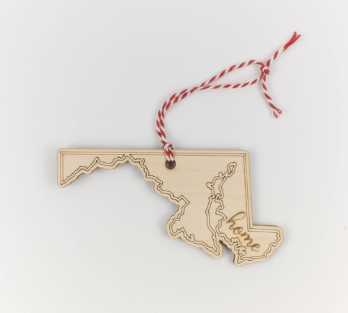 maryland state christmas ornament engraved