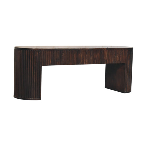 49" Brown Solid Wood Storage Bench With Cabinet