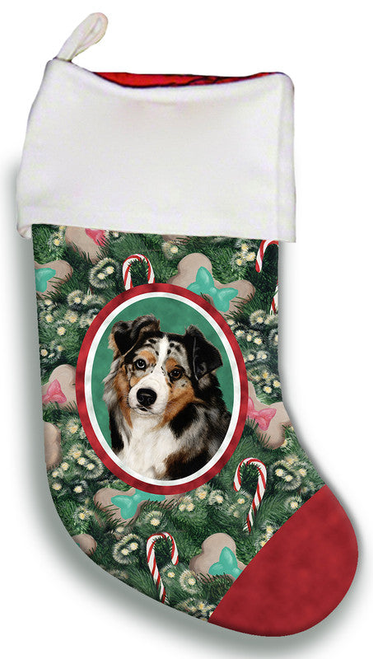Australian Shepherd  Blue Merle - Best of Breed Christmas Stocking