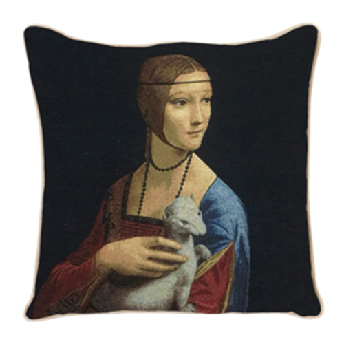 Lady With An Ermine Tapestry Pillowcase Cushion Cover 
