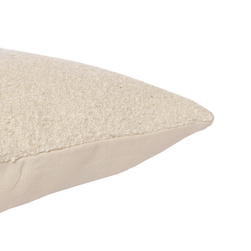 24" Ivory Throw Pillow Cover