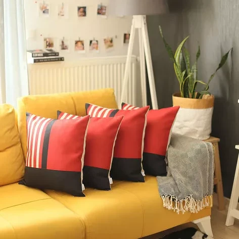Boho-Chic Printed Jacquard Throw Pillow Covers