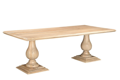 11 Piece Beige Solid Wood Dining Set with 10