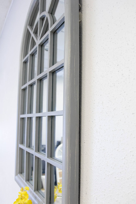 Arched Window Pane Mirror 