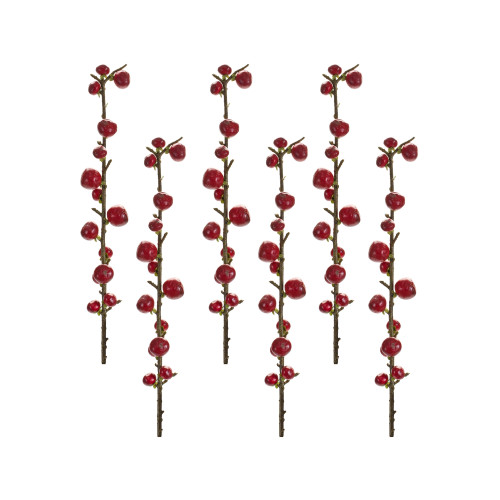 Set of Six 33" Red Artificial