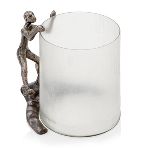 Trepador Chiseled Glass Hurricane