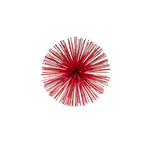 Erizo Medium Red Spiked Sphere - Decorative Tabletop Object