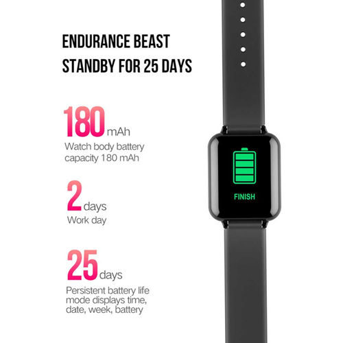 Waterproof Fitness Smart Wrist Watch Heart Rate Monitor Tracker