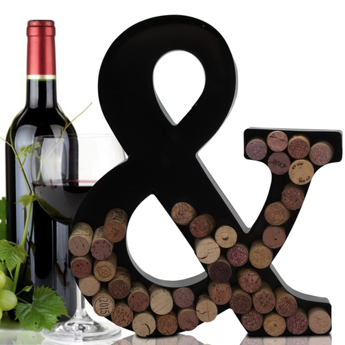 Made Easy Kit Metal Letter Wine Cork Holder w/Wall Mount Kit