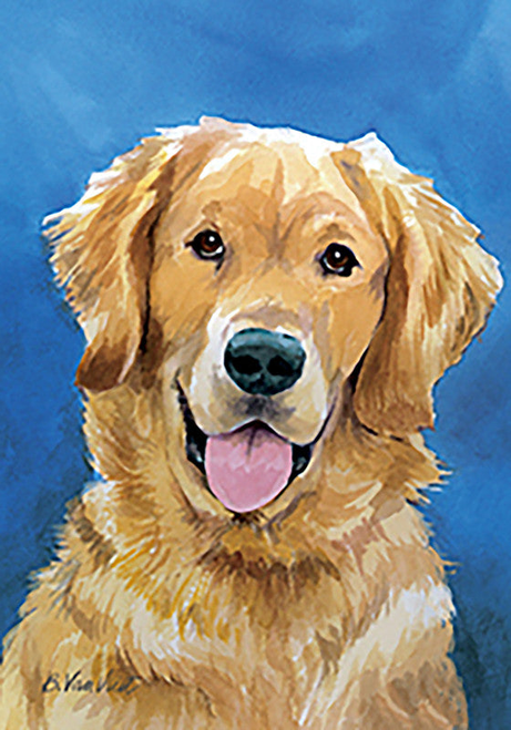 Golden Retriever - Best of Breed Outdoor Portrait Flag
