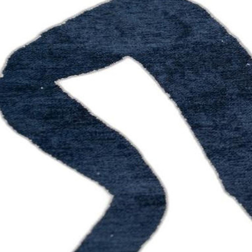 5' X 7' Beige And Blue Abstract Washable Area Rug With UV Protection