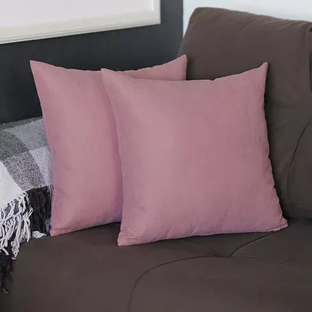 Farmhouse Square and Lumbar Solid Color Throw Pillow Covers Set