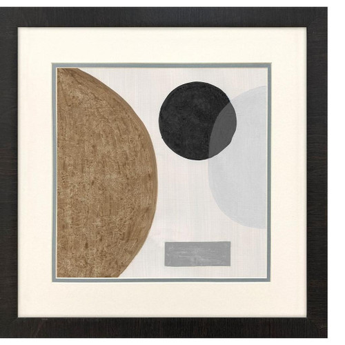 Set Of Two Neutral Stones Brown Framed Wall Art
