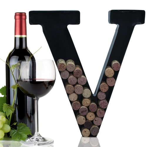 Made Easy Kit Metal Letter Wine Cork Holder w/Wall Mount Kit