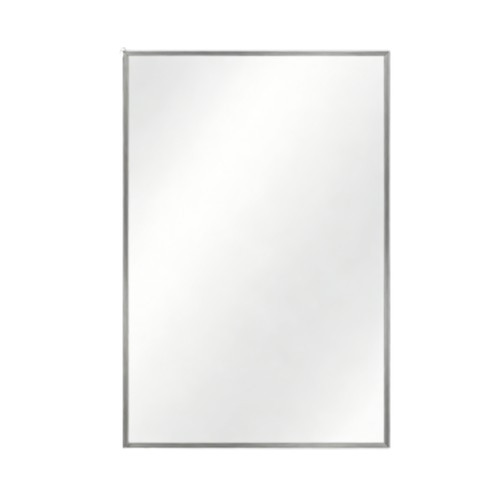 Set of Two Silver Metal Framed Bathroom Vanity Mirror