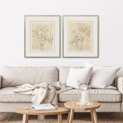 Set Of Two Spring Promises Silver Framed Wall Art