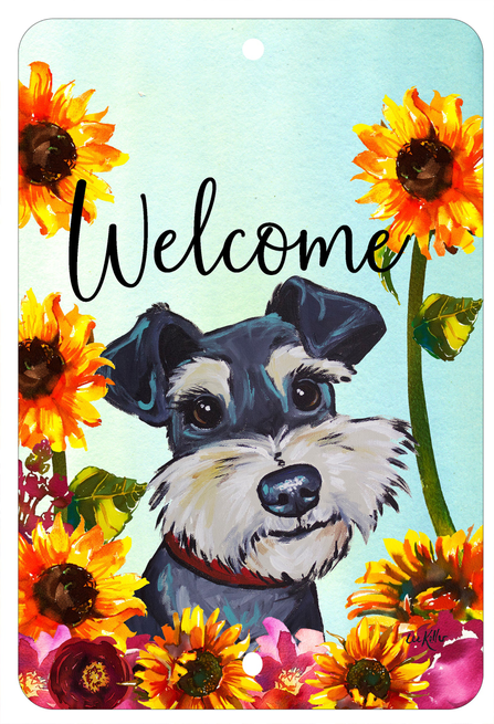 Schanuzer Uncropped - HHS Welcome Indoor/Outdoor Aluminum Sign