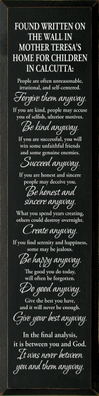 Found Written on the Wall in Mother Teresa's Home