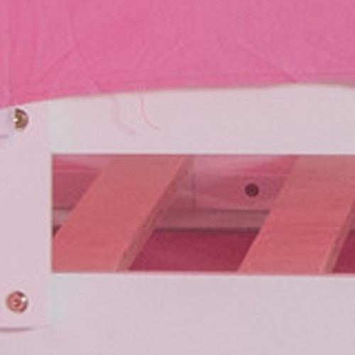 Pink Canopy Wood Full Double Loft Bed With Slide