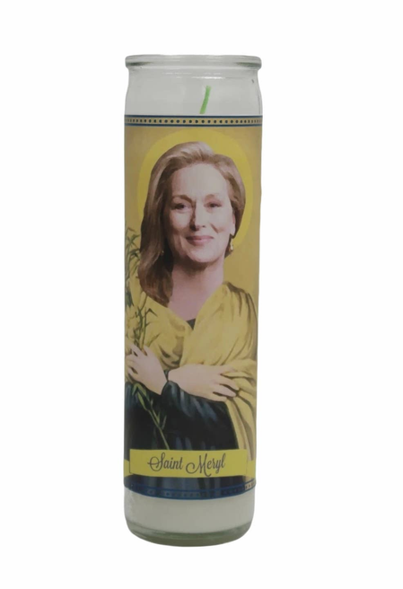 Meryl Streep Devotional Prayer Saint Candle