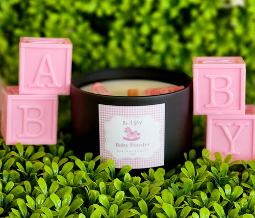 It's a GIRL soy wax tin candle