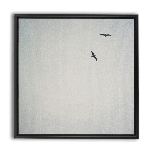 Birds Flying High - Framed Traditional Stretched Canvas