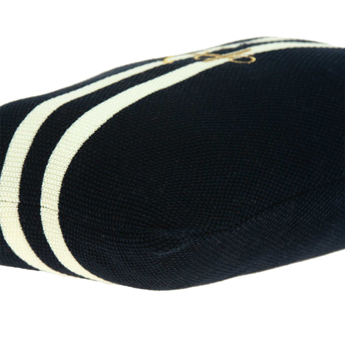 Navy Blue And Gold Anchor Decorative Pillow