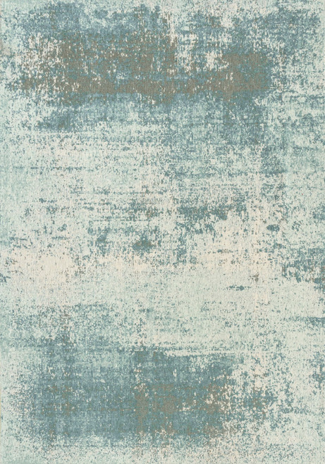 2' X 5' Green White And Gray Abstract Washable Area Rug With UV Protection