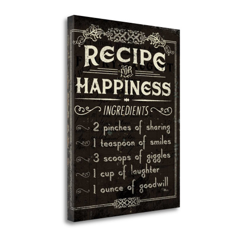 Life Recipes IV Wrapped Canvas Print Living Room Wall Art