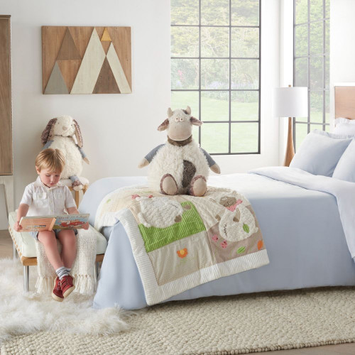 Ivory 1'8" X 2'3" Novelty Polyester Throw Pillow
