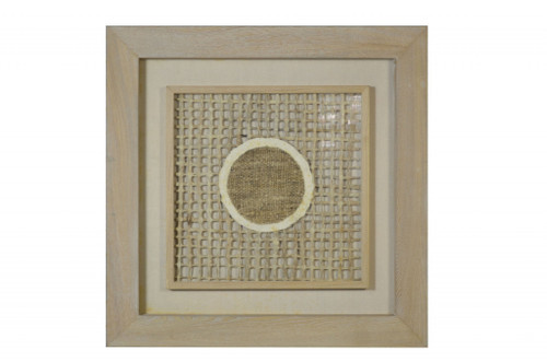 11" x 2" x 39" Natural Brown Wood And Glass - Shadow Box