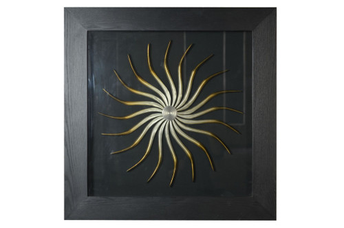 26" x 2" x 35" Black Wood And Glass - Shadow Box